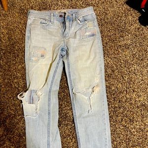 Patchwork Boyfriend Jeans